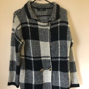 Forever 21 Plaid button sweater